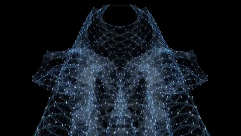 VJ Loop - Digital Binary Plexus Data Networks Abstract Motion Background Stock Footage 82714493