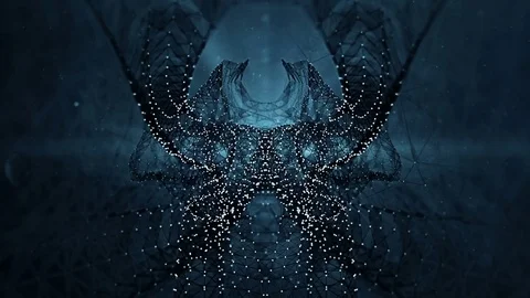 VJ Loop - Digital Dark Plexus Data Networks Abstract Motion Background Stock Footage 82711237