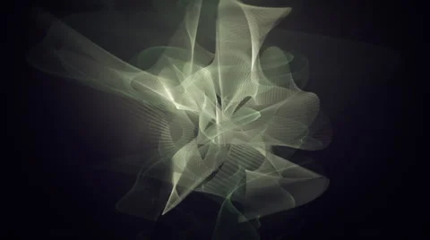 VJ Loop - Digital ribbons fanning and twisting Stock Footage 35797863