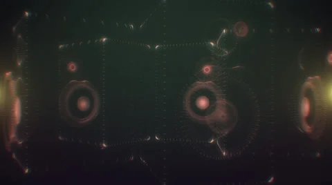 VJ Loop - Digitally stylized 3D speakers thumping and pulsating Stock-Footage 35844549