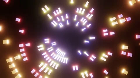 VJ Loop Disco Multicolored Shimmering Rays Of Light. Stock Footage 166863037