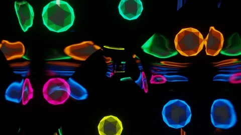 VJ Loop Disco Multicolored Shimmering Glass Spheres. Stock Footage 166863113