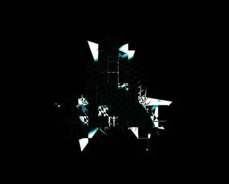 VJ Loop - Distorted Spinning Triangle Stock Footage 12319073