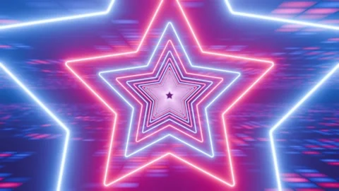VJ-loop. Flashes of light. Disco style. Retro animation of a star. Bright light. Stock Footage 315305575