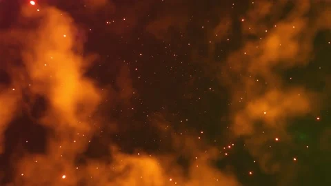 VJ Loop Flight Through The Orange Nebula August 2021 H.264 4K Stock Footage 158194950