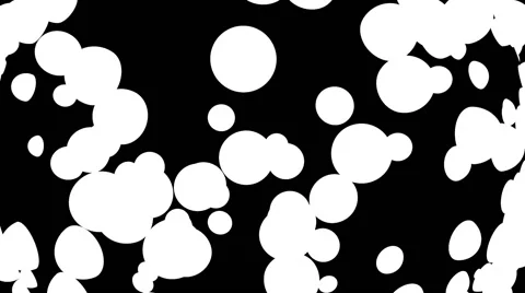 VJ Loop - Floating black and white bubbles spilling on a sphere Stock Footage 50024499