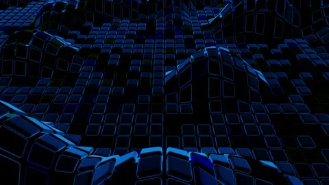 VJ LOOP Floating Neon Disco Waves Stock Footage 162330727