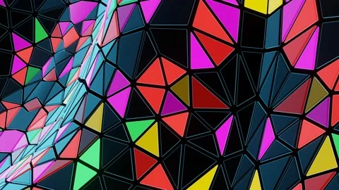 VJ LOOP Floating waves of neon lights 02 Stock Footage 162247866