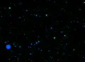 VJ Loop Flying Particles 1 Blue Footage