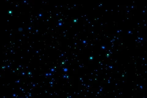 VJ Loop Flying Particles 1 Blue Stock Footage
