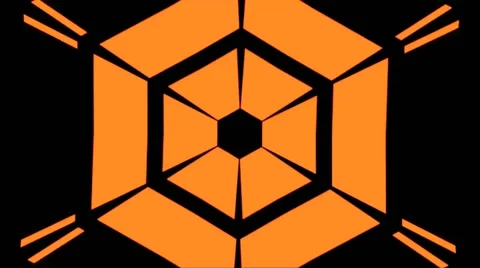 Vj Loop Geometric Background Orange Seamless Visual Stock Footage 56727600