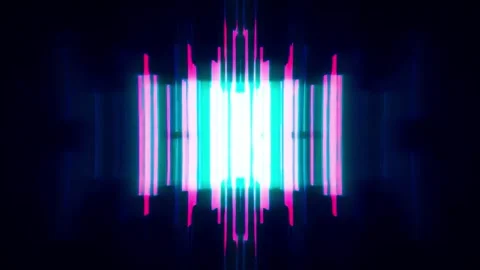VJ Loop Geometric Cyber Neon Neon Glowing Zigzag Abstract Lines Studio Backd Stock Footage 339272682