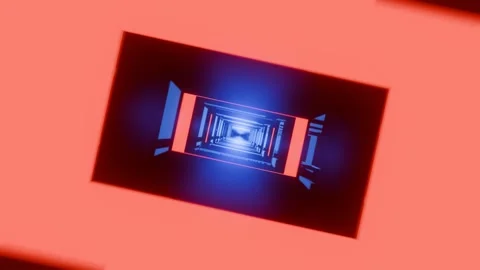 Vj loop, geometric transparent background, blue quads shapes Vidéo 274848669