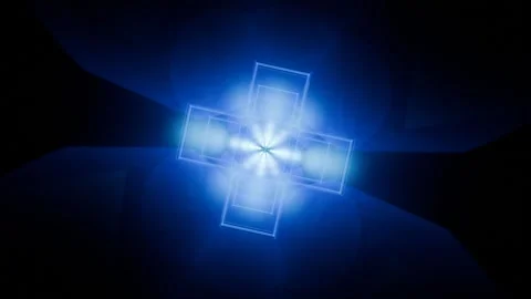 Vj loop, geometric transparent background, blue quads shapes Vidéo 274848686