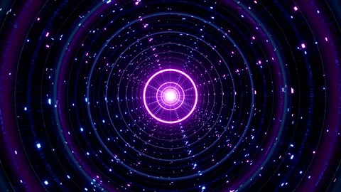 VJ Loop Glittering Digital Tunnel Vídeo Stock 265249619