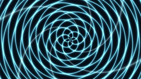 Vj loop of glowing circular patterns for live visuals and Stock Footage 340605122