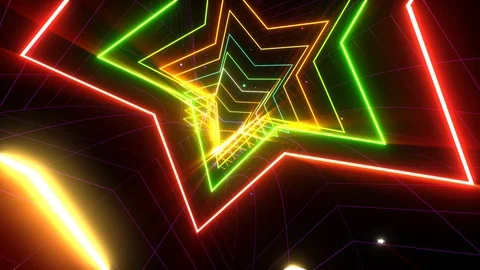 VJ Loop Glowing Disco Tunnel Stock Footage 100641498