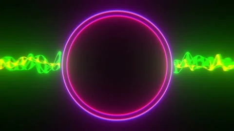 Vj loop glowing neon light bulb Stock Footage 191459079