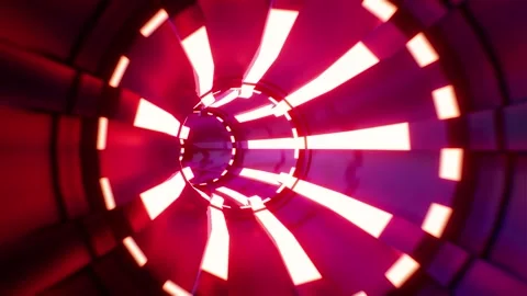 VJ Loop of Glowing Red and Blue Colored Racing Light Tunnel 库存影片 339630903