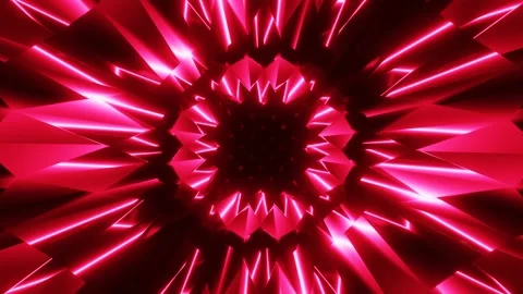 VJ LOOP glowing spark red dark kaleidoscope. Stock Footage 165546879