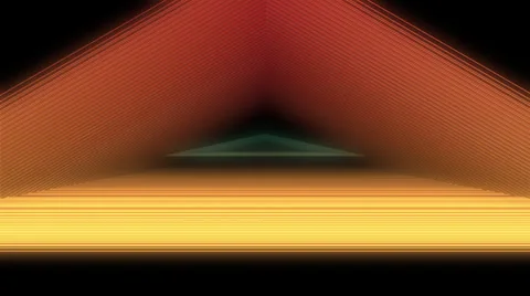 VJ Loop - Glowing triangles multiplying and traveling in space Stock Footage 35113083