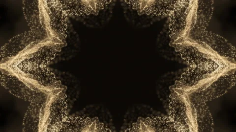 Vj Loop Gold Neon kaleidoscope. Seamless animation. Stock Footage 170232731
