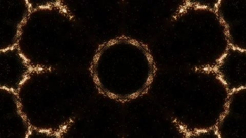 Vj Loop Gold Neon kaleidoscope. Seamless animation. Stock Footage 170232926