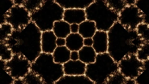 Vj Loop Gold Neon kaleidoscope. Seamless animation. Stock Footage 170233056
