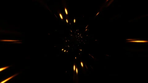 VJ Loop gold particles tunnel shine on black abstract background Stock Footage 310386486