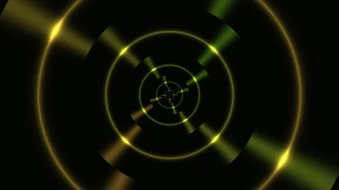 VJ loop of green and gold circular motion background for 스톡 동영상 340743320
