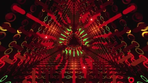 Vj Loop with green and orange tones Stock Footage 234229020