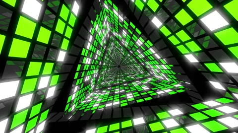 VJ Loop Green Triangular Tunnel 2 库存影片 50447468