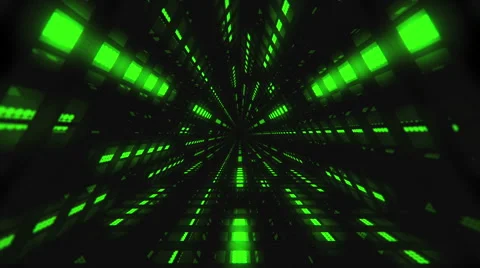 VJ Loop Green Triangular Tunnel 库存影片 60117397