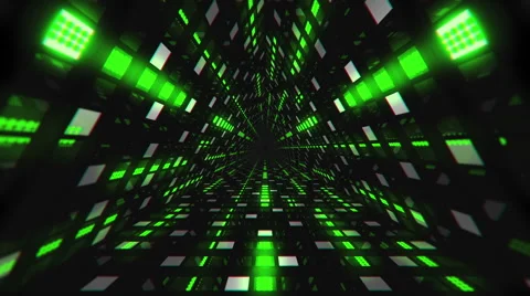VJ Loop Green Triangular Tunnel 库存影片 60118872