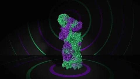 VJ loop of a hairy animated man dancing Stock Footage 234313547
