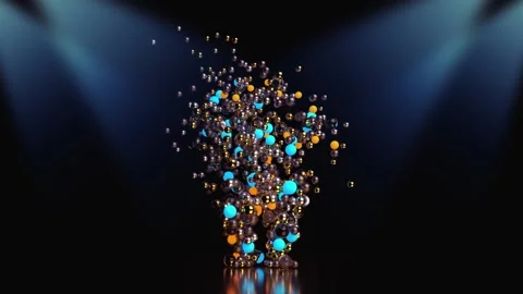 VJ loop of a hairy animated man Stock Footage 234314092