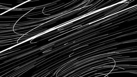 VJ Loop - High speed rotating black and white concentric rings and circles Stock Footage 50024555