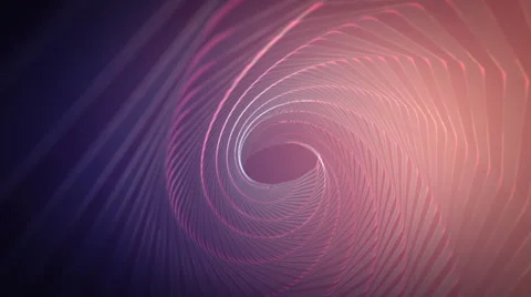 VJ Loop - Hypnotic purple wireframe tunnel slowly rotating Stock Footage 35803716