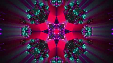 VJ Loop Kaleidocubes 5 库存影片 61282474