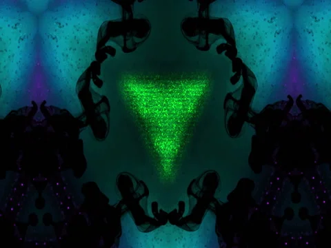 Vj Loop Kaleidoscope ink triangles Stock Footage 77369857
