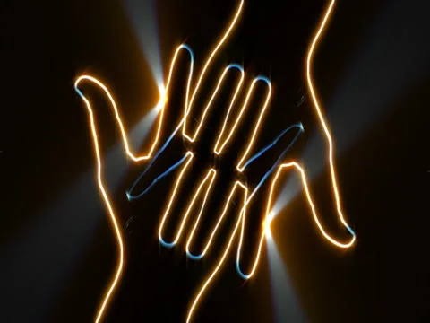 Vj Loop Magic hands Video stock 77453826