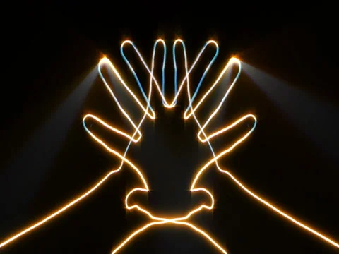 Vj Loop Magic hands Video stock 77453837