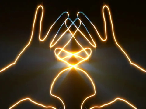 Vj Loop Magic hands Video stock 77453899