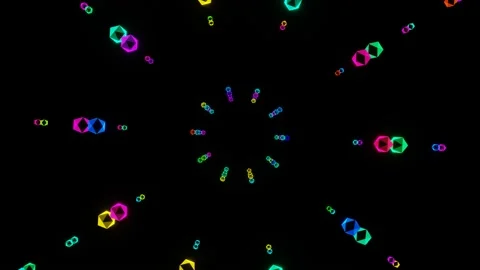 VJ Loop Magic Rotation of Abstract Multicolored Balls. Stock Footage 167991238