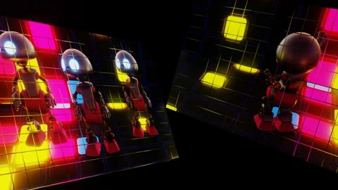 VJ loop Martian Super Disco of the 80s Stock Footage 163165530