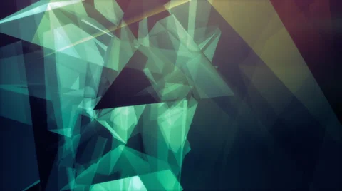 VJ Loop - Mesmerizing multicolored polygonal shapes in rotating motion Stock Footage 35275081