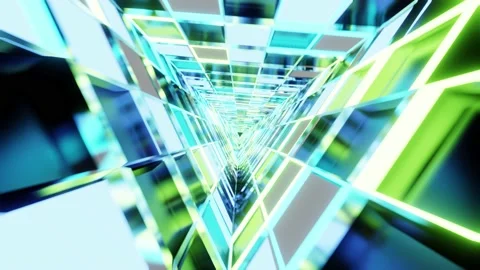 VJ loop mint triangle background 4K Stock Footage 213085660