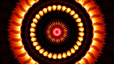 Vj loop motion flickering circle yellow red light music background Stock Footage 236028177