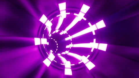VJ Loop of Moving Lights Tunnel 库存影片 339630897