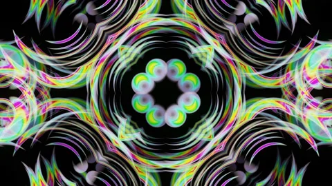 VJ Loop multicolored abstraction of a bright pattern for visualization Stock Footage 172506928
